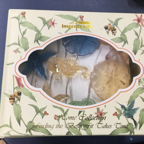 Seahorse, Nautical Sea Shell String Lights w/ Remote Control = NEW Box ba1 - Picture 4 of 5